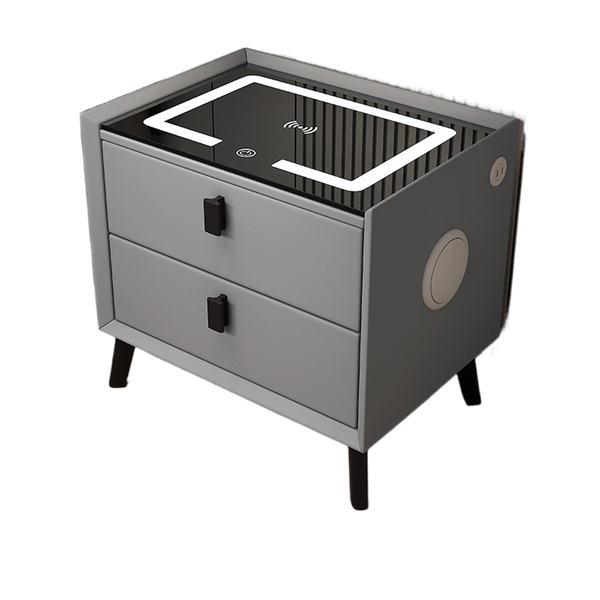 Multifunctional Smart Bedside Table With Wireless Charger/Light/Sound