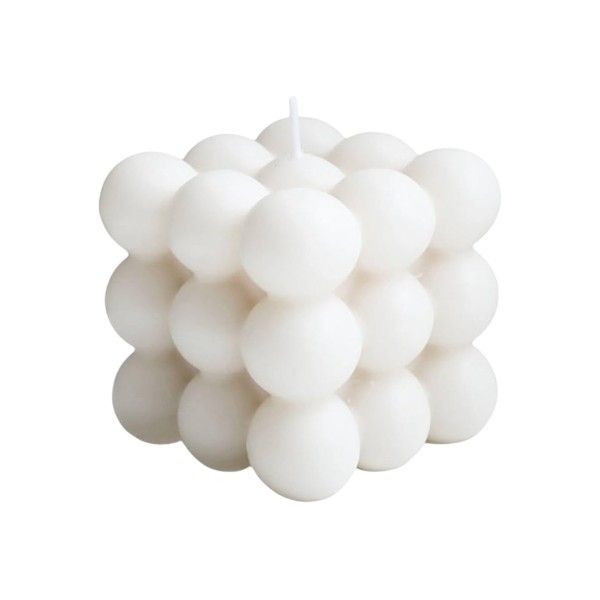 Nordic Light Luxury Glass Candle - White