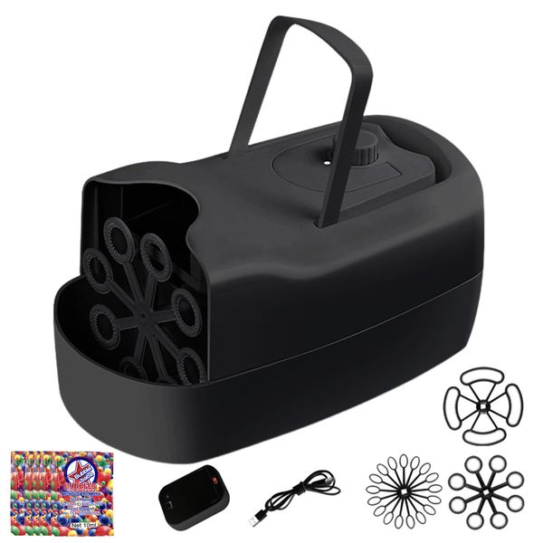 Automatic Bubble Machine Maker - Black - Portable Bubble Maker for Parties