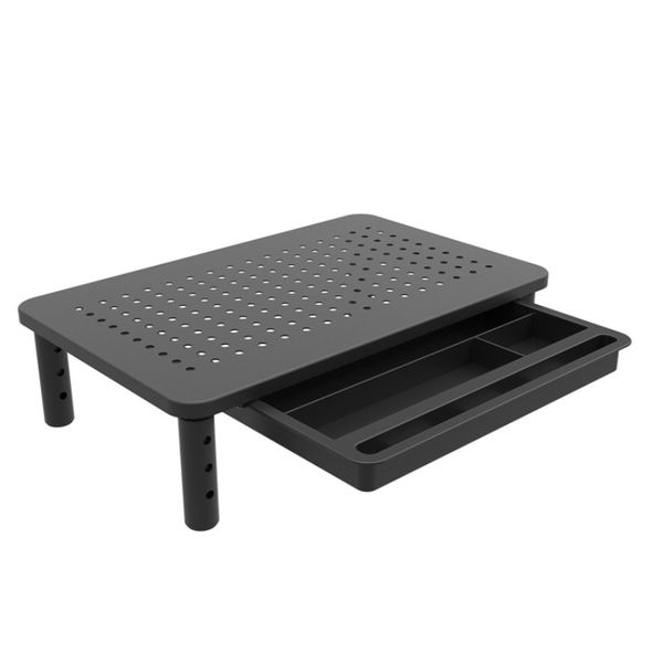 High Quality Metal Height Adjustable Monitor Stand with Drawer