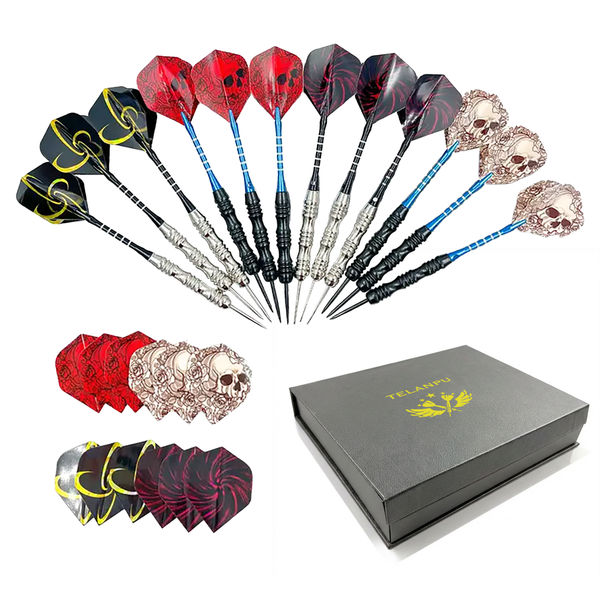 TELANPU 12 Piece High-Quality Dart Set: Perfect For Dart Sports Enthusiasts