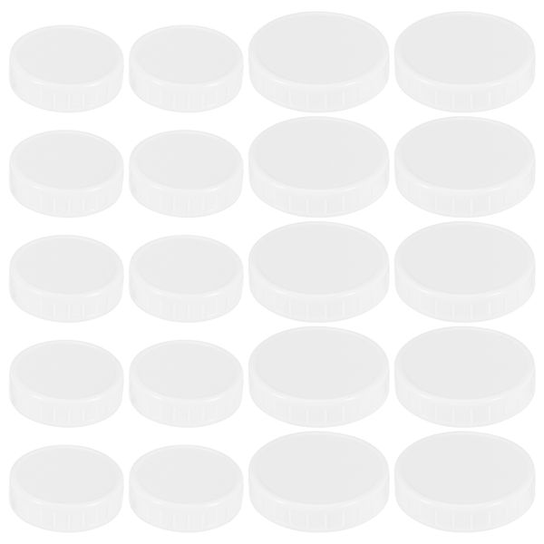 20Pcs Plastic Storage Caps Lids Ribbed For 70Mm/86Mm Standard