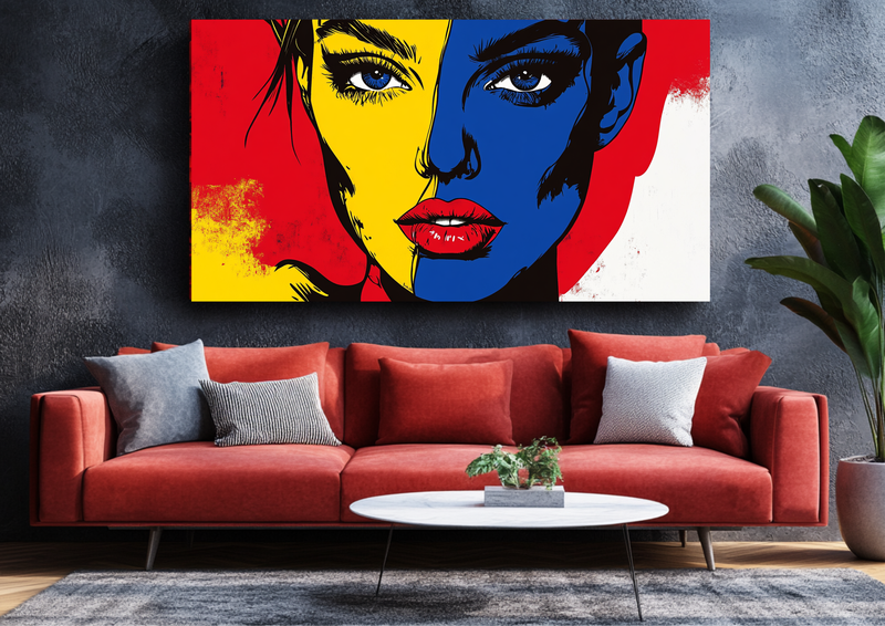 Canvas Wall Art - Bold Pop Art Portrait - BX0292