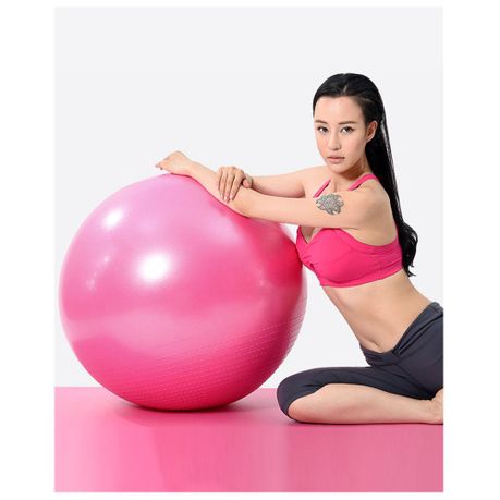 2 Set Lomi Fitness Stability Ball, Pair Gliding Discs Pink Yoga Exercise  Workout