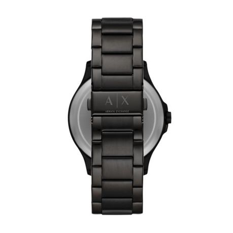 Armani Exchange Three Hand Date Black Stainless Steel Watch AX2413