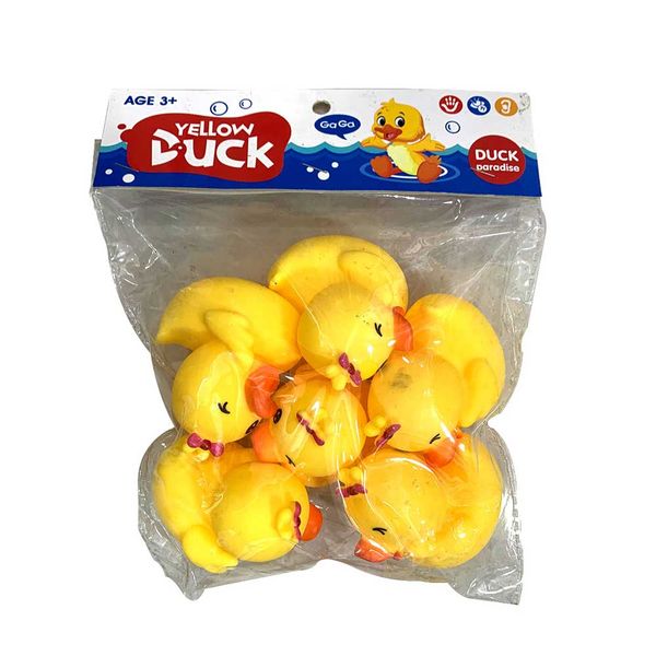 Rubber Duck Family Pack - Yellow Baby Bath Toy for Kids (Pack of 6)