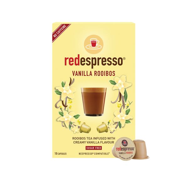 Red Espresso - 10 Vanilla Rooibos Nespresso Aluminium compatible capsules