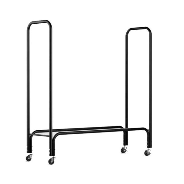 Home Decor Steel Firewood Rack Storage Stand With Wheels 115cm