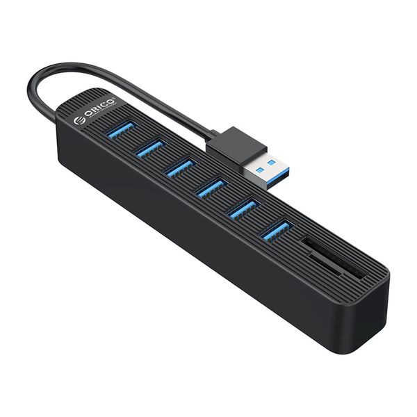 Orico 6 Port USB3.0 Hub with Card Reader - Black