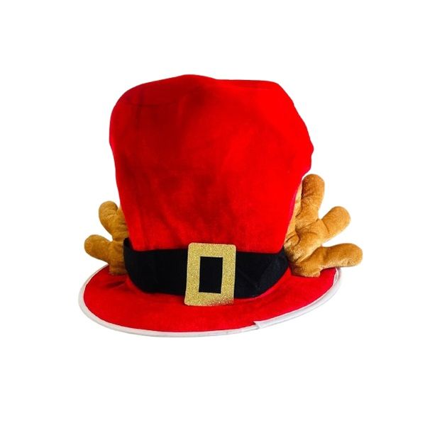 Large Christmas Reindeer Antlers - Santa Top Hat