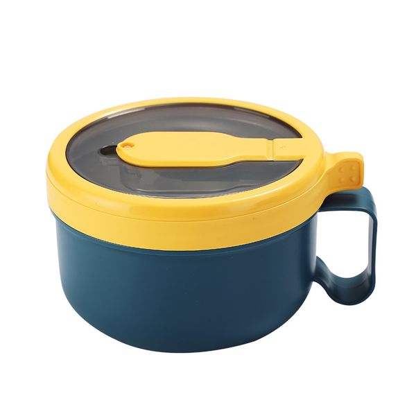 Microwave ramen bowl set with lid and spoon.