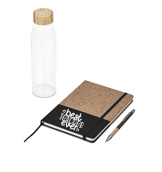 Teacher Notebook/Bottle set 3pc - Best teacher ever