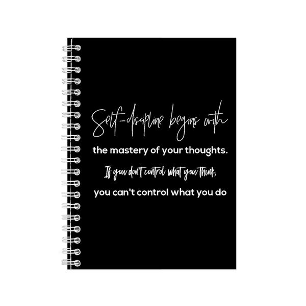 Mastery A5 Notebook Spiral Lined Motivational Sayings Graphic Notepad 153