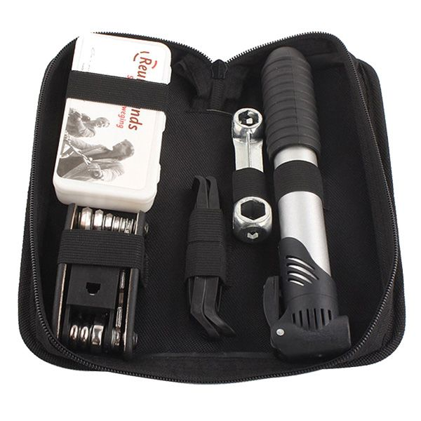 Bicycle Repair Tool Bag, Air Pump, Tire Repair Bar, Outdoor Tools