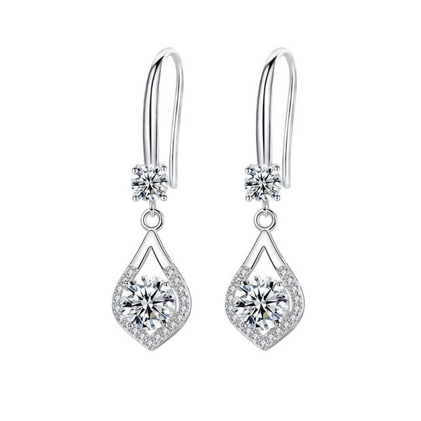 Drop Dangle Earrings with Shiny Cubic Zirconia EARING