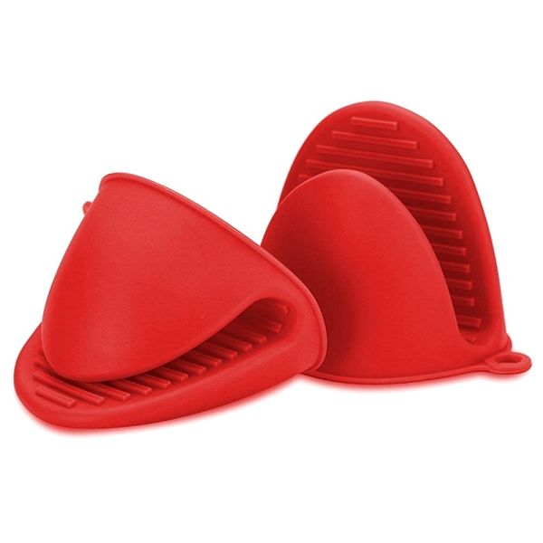 GoVogue Heat Resistant Silicone Oven Mitts / Finger Gloves - 2 Piece