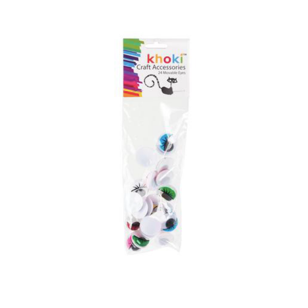 Khoki Stationary- Craft Movable Eyes- Pack of 3
