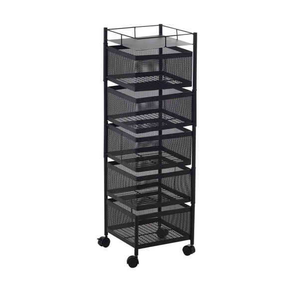 5 Layered Movable Storage Shelf