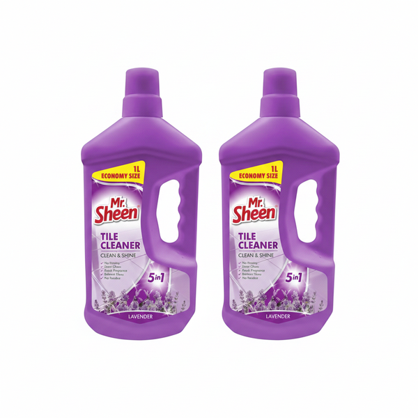 Mr Sheen Tile Cleaner 1L Lavender - 5-in-1 Floor Cleaning Solution - 2 Pack