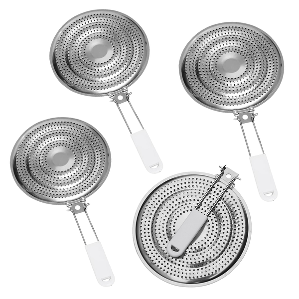 Heat Diffuser Set Compatible Simmer Plate for Even Heat Distribution - Pack of 4