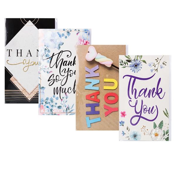 Bulk Pack X 4 Thank You Card &amp; Envelope