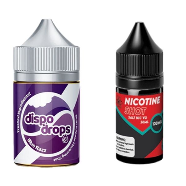 Dispo Drops 60ml Salt/MTL Combo 50MG - Blue Razz