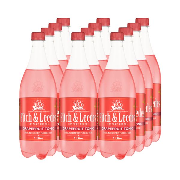 Fitch &amp; Leedes Grapefruit Tonic 12 x 1 Litre Plastic