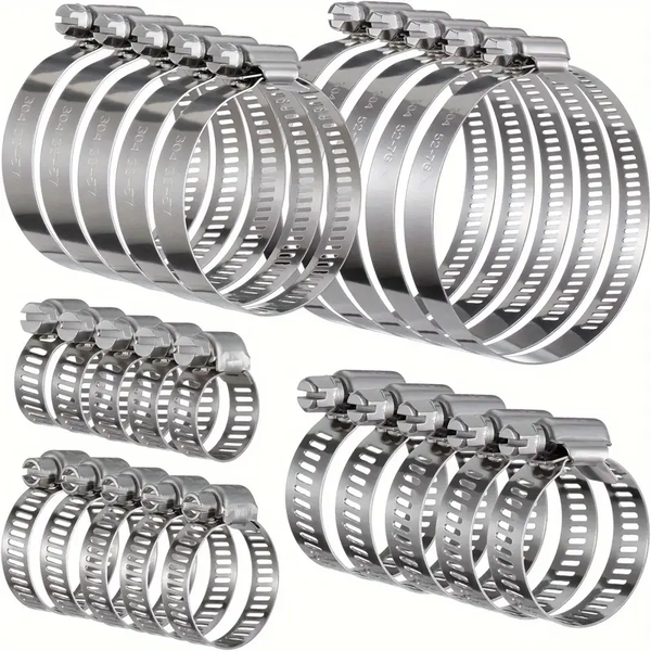 HB 25 pcs Stainless Steel Hose Clamp Kit
