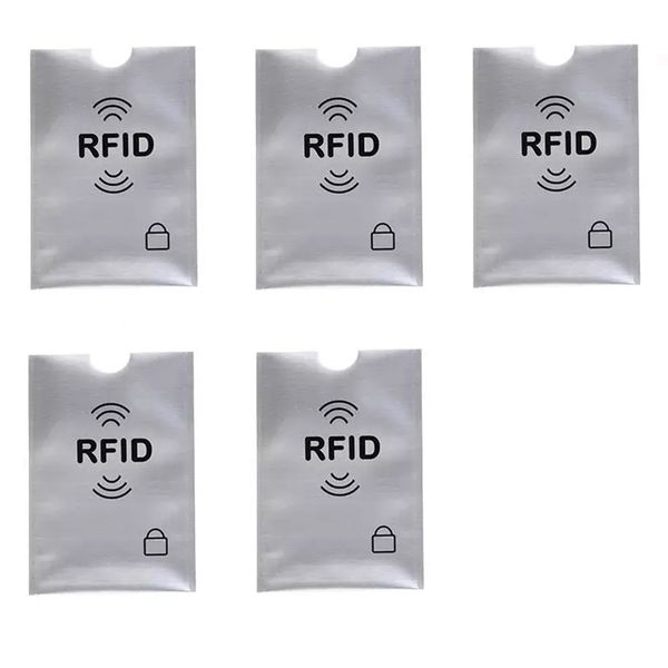 Meraki Allure- Aluminum Portable RFID Blocking Card Sleeves - Pack of 5