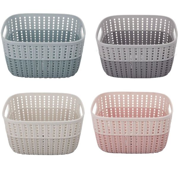 Bulk Pack x 4 Basket Plastic 2-Tone 37x27x17cm