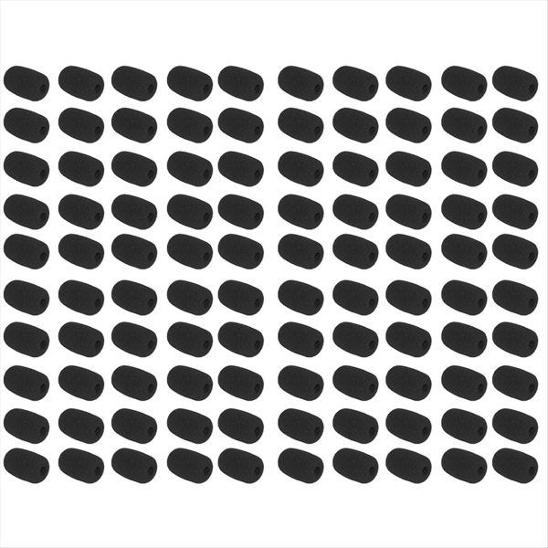 100PCS Foam Microphone Windscreen,Mini Size Lapel Headset Mic Foam Covers f
