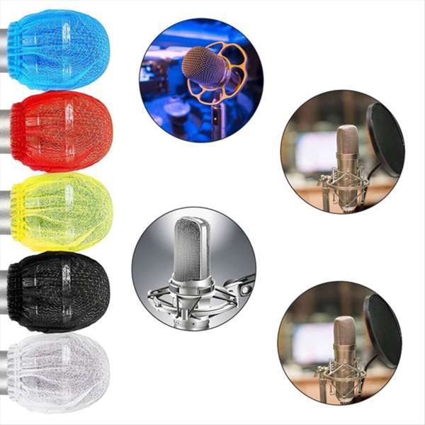 Disposable Microphone Cover for Karaoke Ktv Recording Studio White