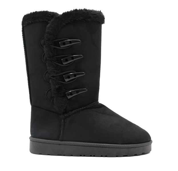 TTP Women's Suede Four Button Mid-Calf Polar Boots