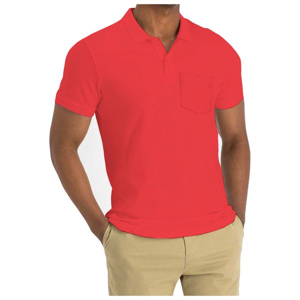 Pappa Joe - Men's Pocket Golf/Polo Shirt - Red