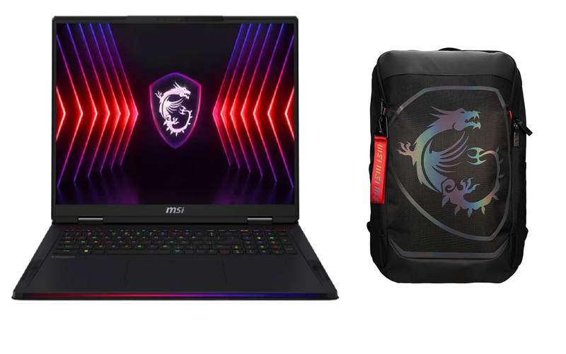 MSI Raider 18HX 14thGen Core i9 18" 4080 128GB RAM/4TB SSD Laptop + MSI Bag