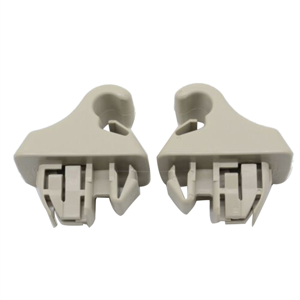 2Pieces Beige Sun Visor Hook Holder Clip MR779704 MR779705