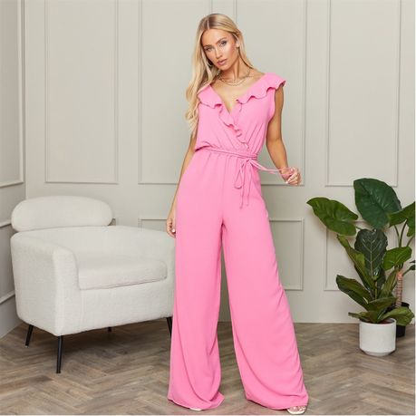 Ladies pink jumpsuit best sale