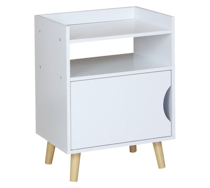 Bedside Cabinet White 300 x 400 x 550 mm