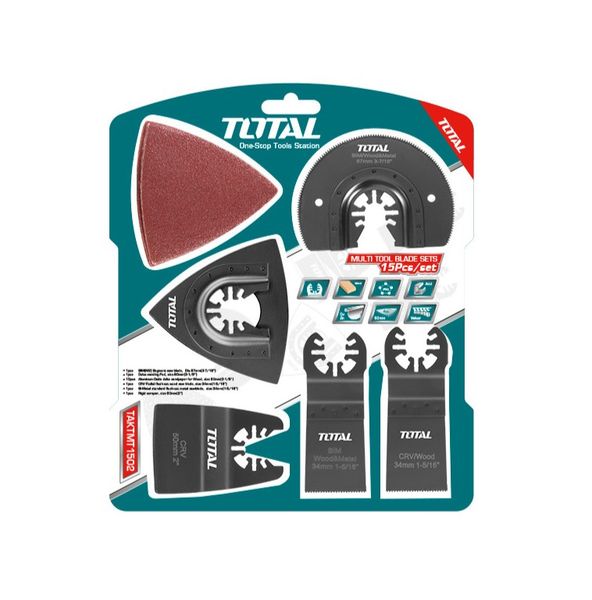 Total Tools Multi Tool Blade Set - 15 Pieces
