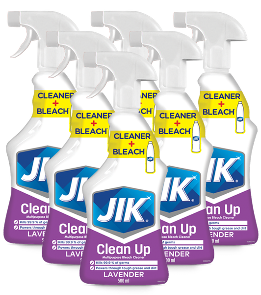 JIK 6x500ml, Multi-Purpose, Bleach Cleaner, Spray, Lavender