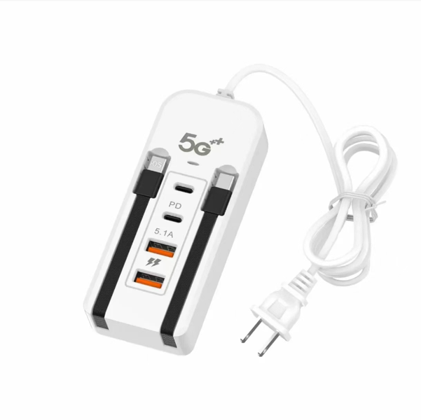 Dual PD Dual USB Super-fast Charging Power Strip Charger (2-Pack)