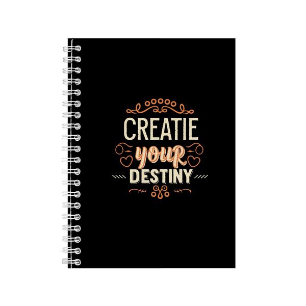 Destiny A5 Notebook Spiral and Lined Motivational Saying Graphic Notepad244