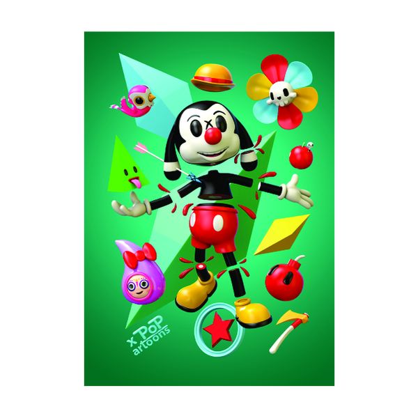 MickyMouse Cartoon Light Blue - A1 Poster