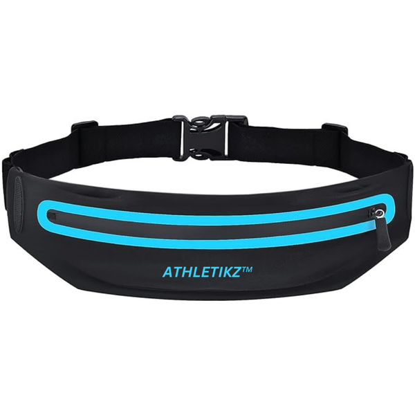 Athletikz Running Waist Pack/Belt - Sweatproof Fitness Pouch - Lycra Fabric