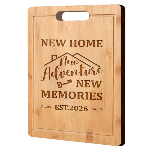 Bamboo Cutting Board Engraved Housewarming Gift for New House Homeowner