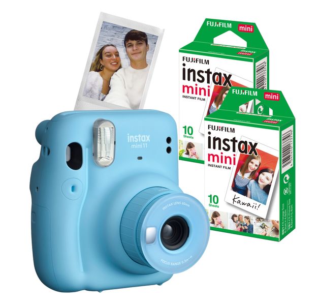 Fujifilm Instax Mini 11 Instant Photo Camera Value Bundle Blue