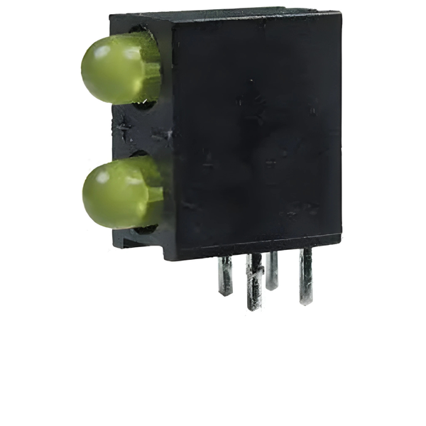 L-934MD/2YD 3mm Bi-Level Yellow LED - Diffused, 90 Housing