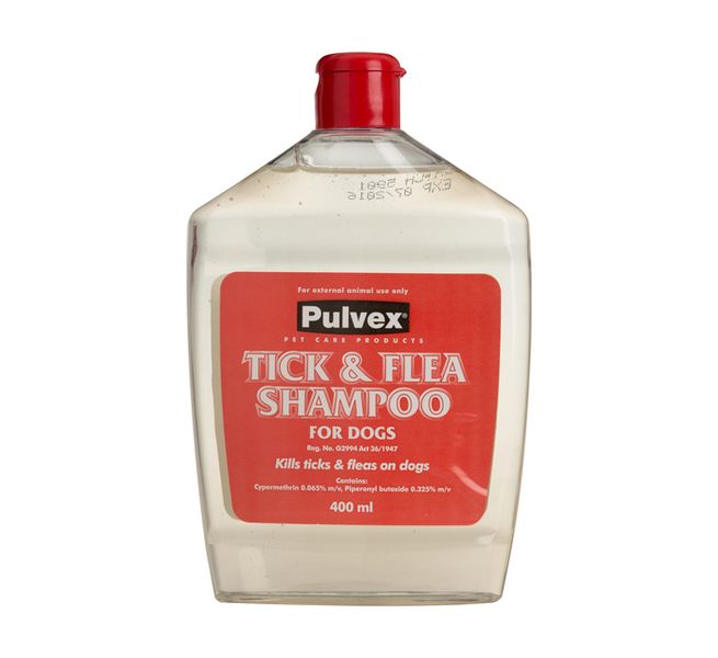 Pulvex Dog Shampoo For Ticks &amp; Fleas (3 x 400ml)