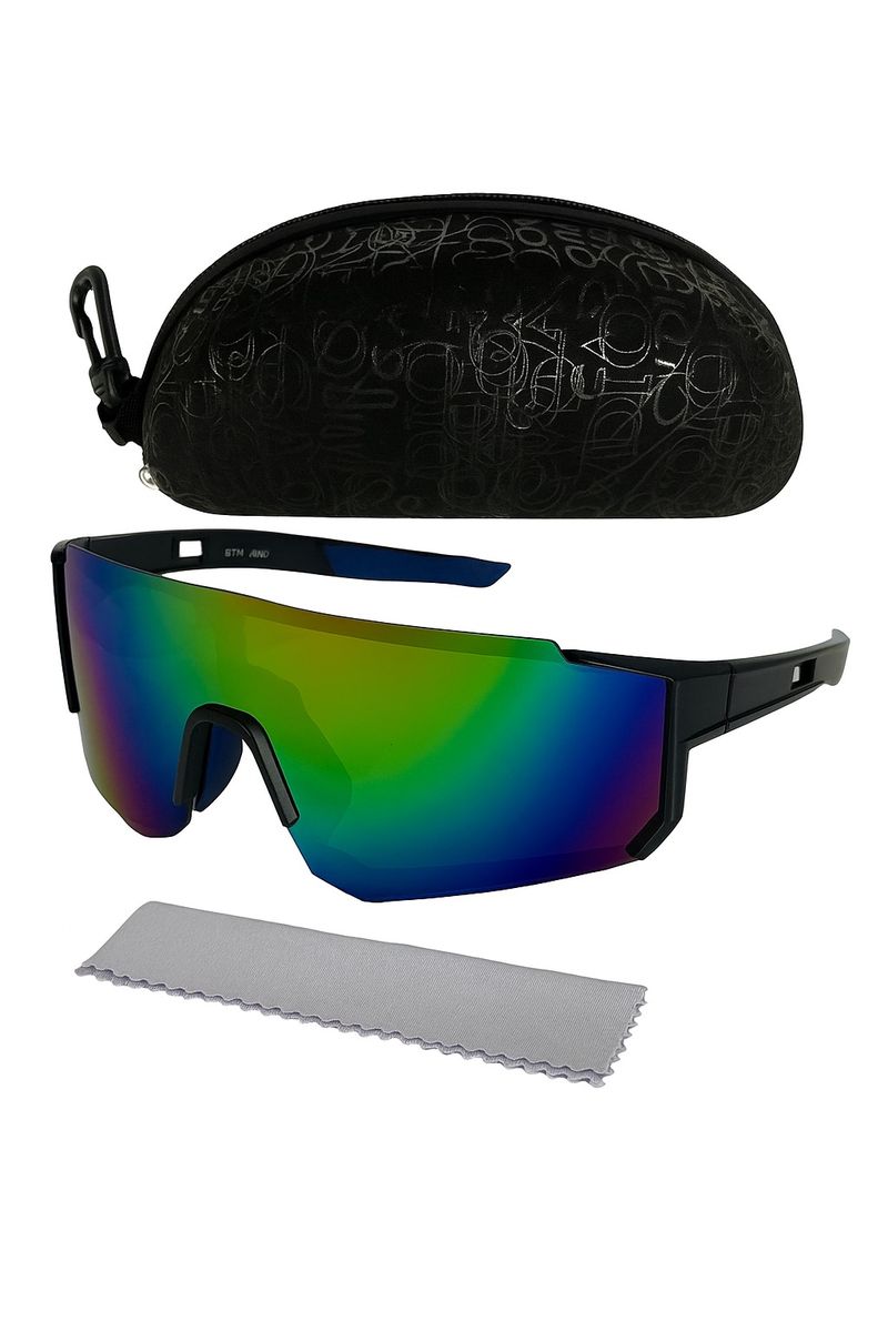 Sports Sunglasses - UV400 Protection, Wraparound Shield Lens