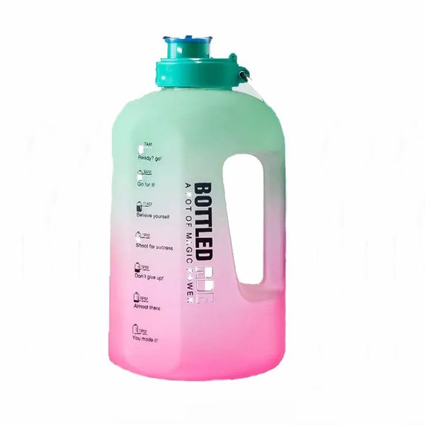 Leak Proof Water Bottle - Green and Pink - 2.5L